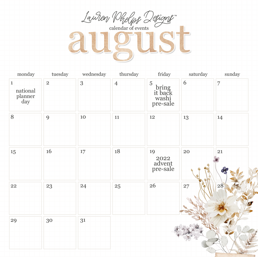 August = Pre-Sale Month