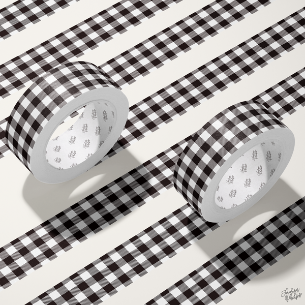 Black Buffalo Check 15mm washi