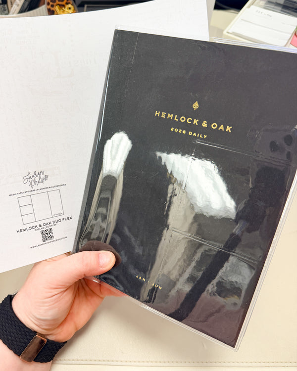 H&O A5+ Daily | Clear Soft Vinyl Notebook Cover | Hemlock & Oak ONLY