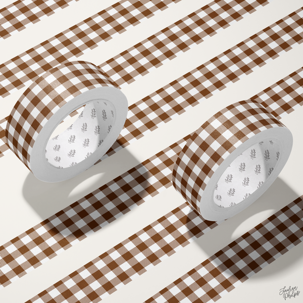 Chocolate Buffalo Check 15mm washi