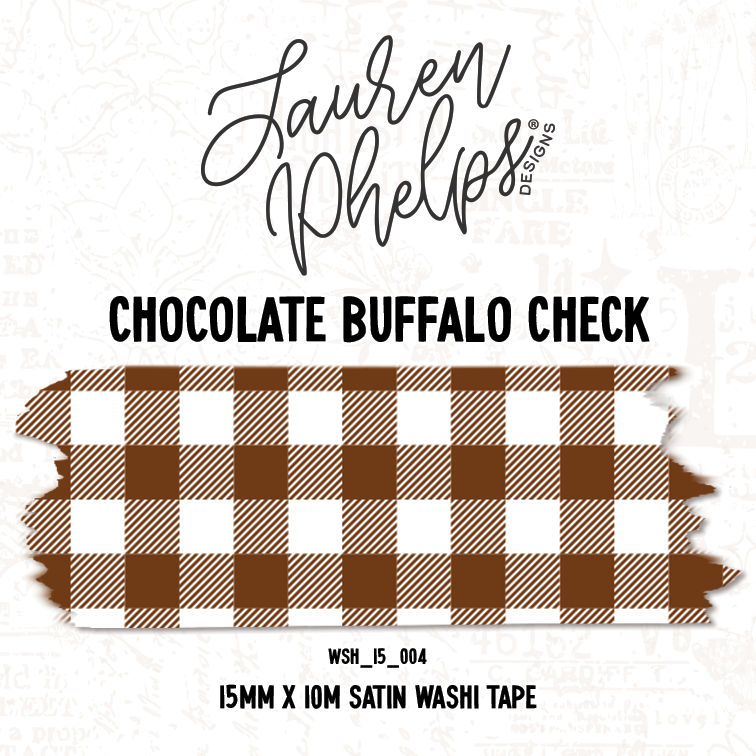 Chocolate Buffalo Check 15mm washi