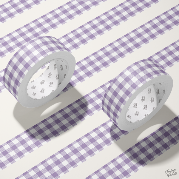 Lavender Buffalo Check 15mm washi
