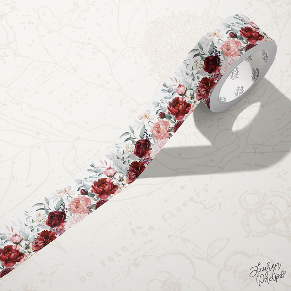 Romantic Peony 15mm Washi