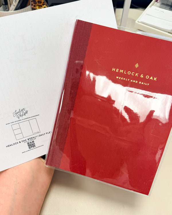 H&O A5+ Weekly & Daily | Clear Soft Vinyl Notebook Cover | Hemlock & Oak ONLY