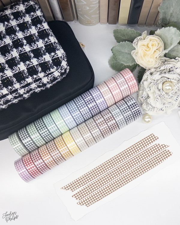 Gingerbread Classic Grid 15mm washi