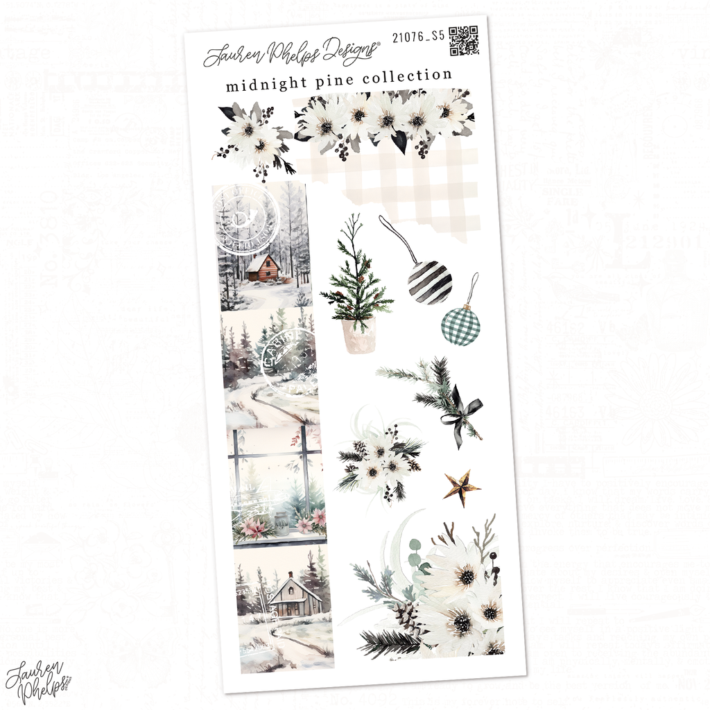 Midnight Pine | Stamp Deco Stickers
