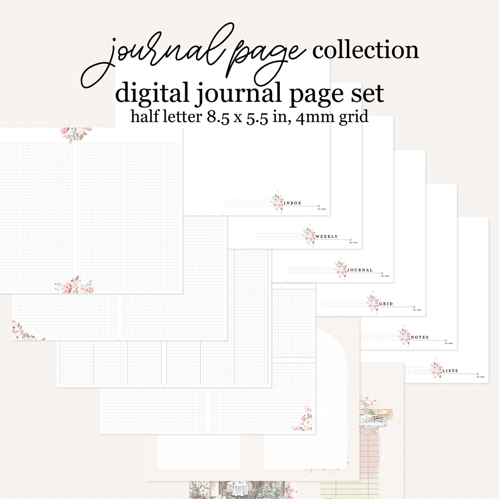 Digital Grand Park Way Journal Page Set
