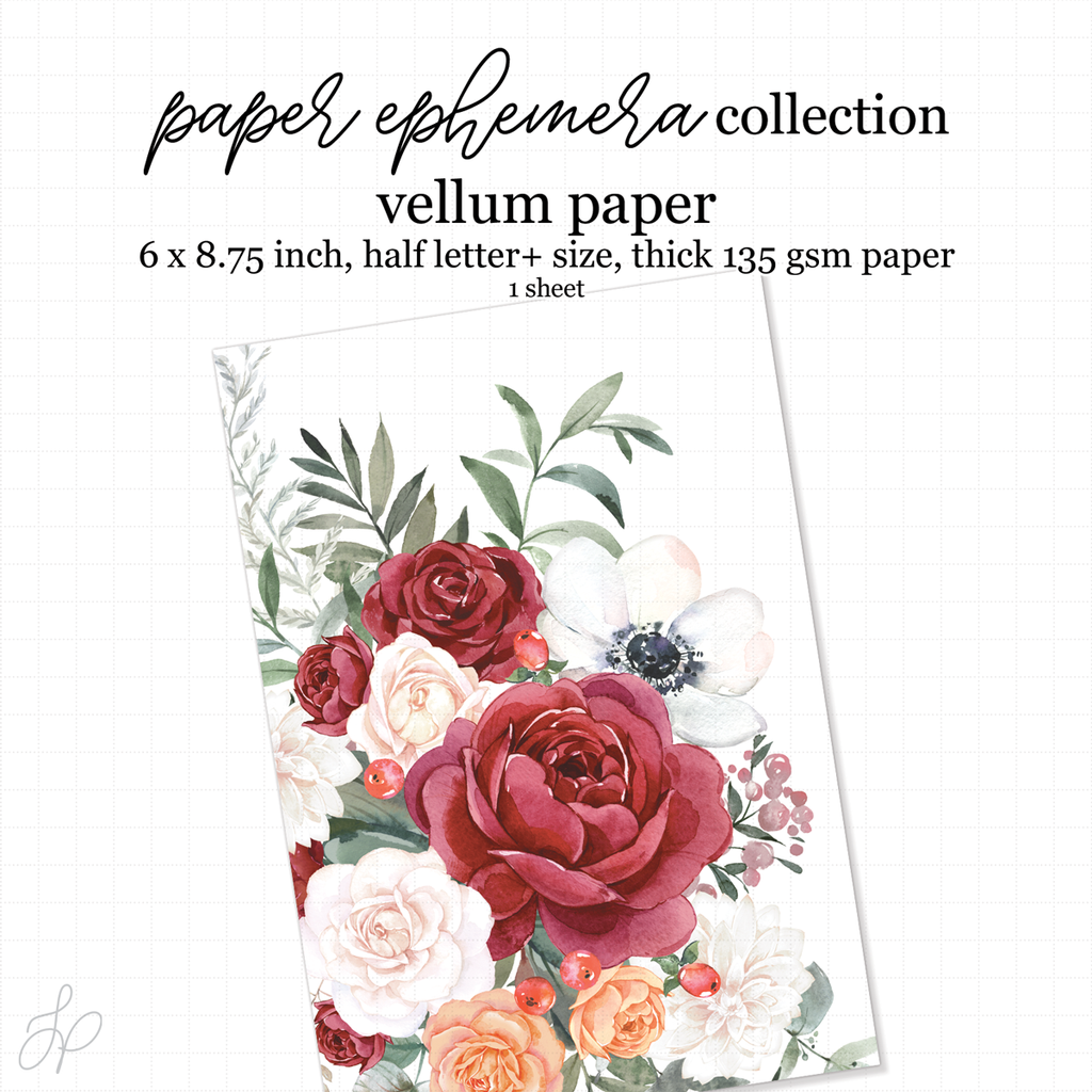 Holiday Florals 'Full Scape' Vellum
