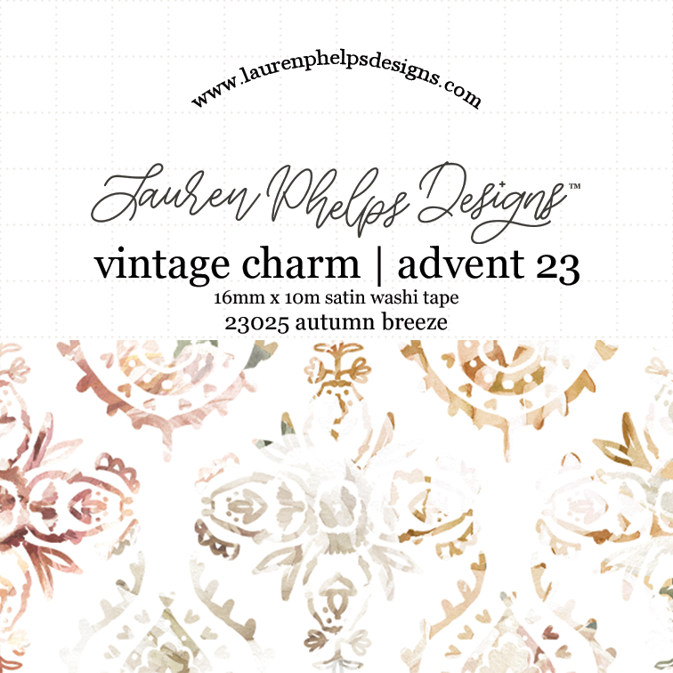 DAY 7 EXTRAS Autumn Breeze 16mm Satin Washi Vintage Charm Advent 2023