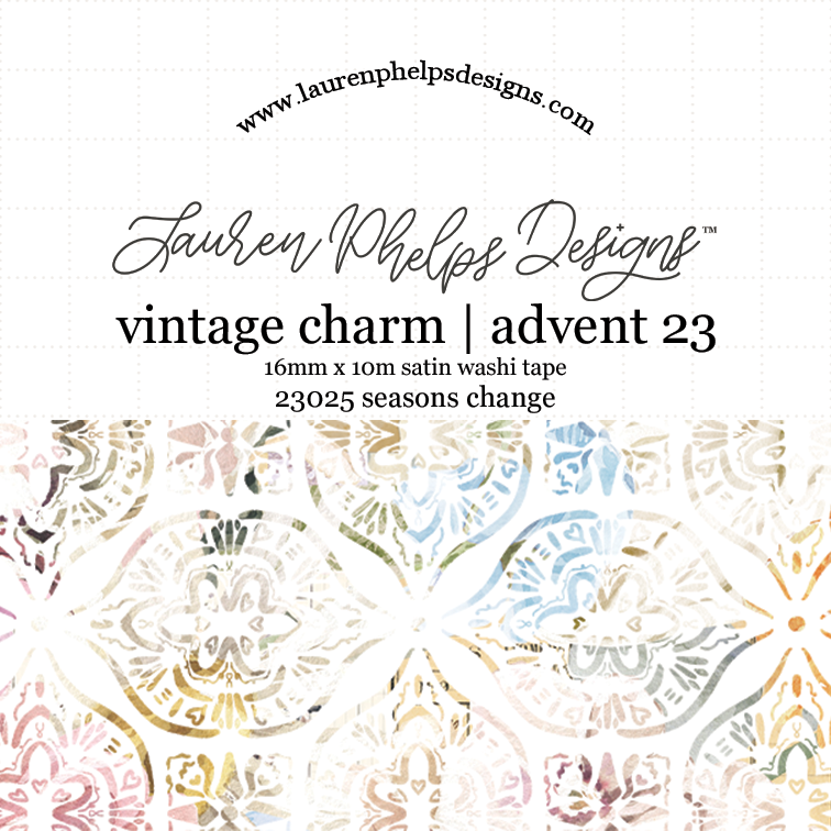 DAY 7 EXTRAS Seasons Change 16mm Satin Washi Vintage Charm Advent 2023
