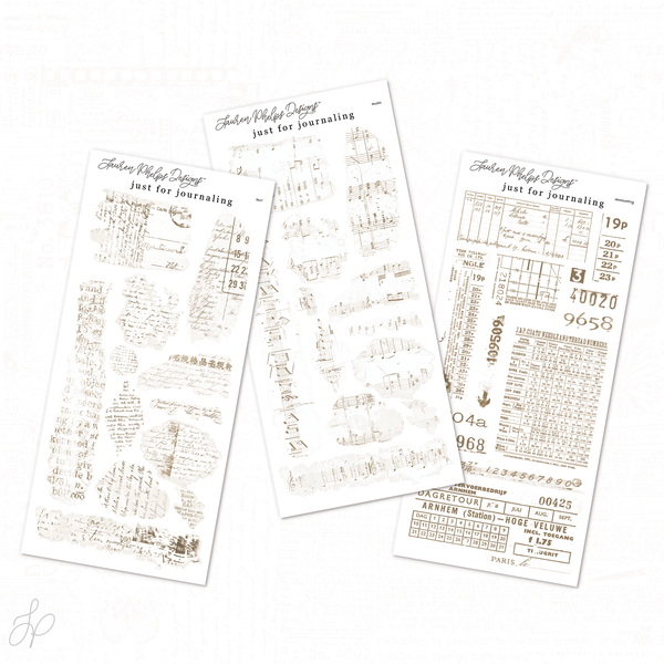 Journaling Vintage Text Overlays Set of 3