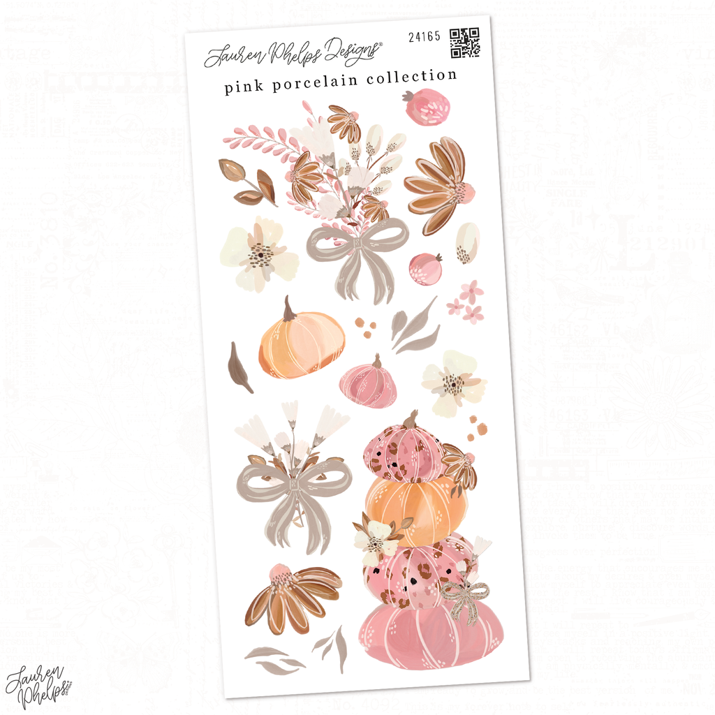 Pink Porcelain Collection | Deco Sheet 1