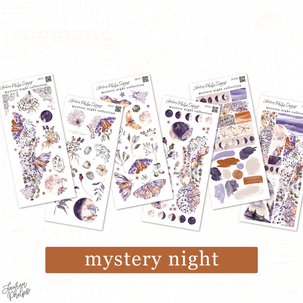 Mystery Night Collection Sticker Set | 6