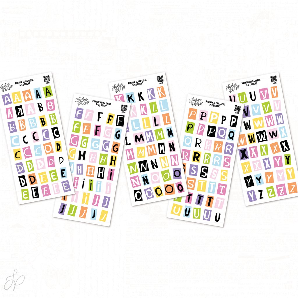 Ransom Letters Bright | Set of 5