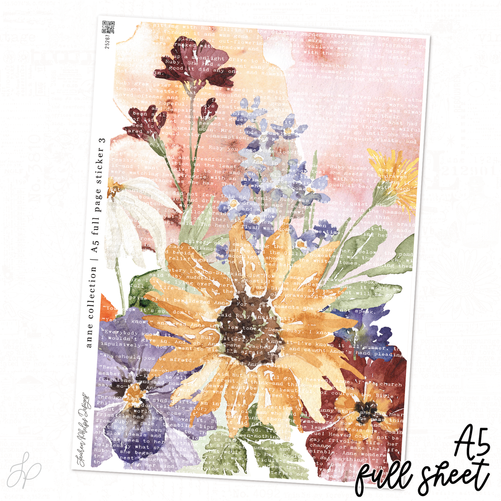 Anne Collection | A5 Full Sheet Sticker 1