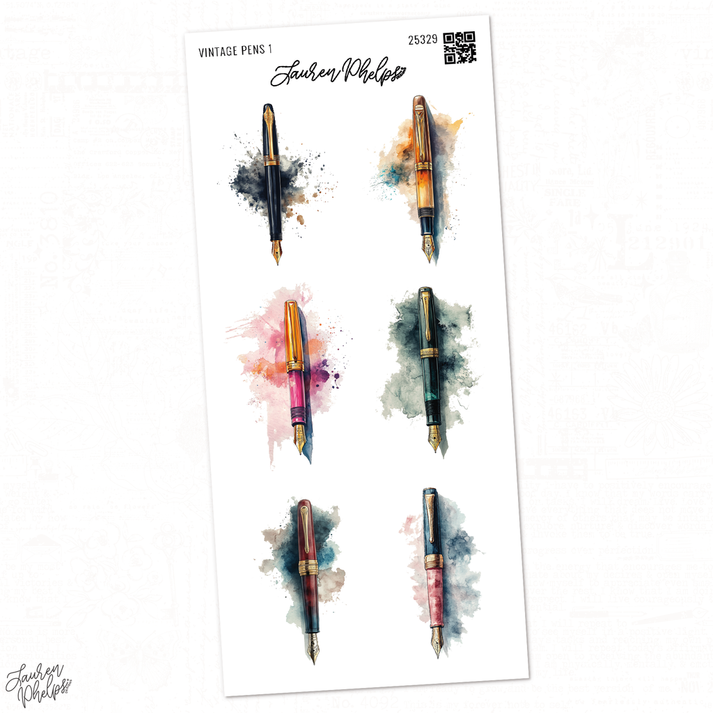 Vintage Pens 1 | Deco Sheet