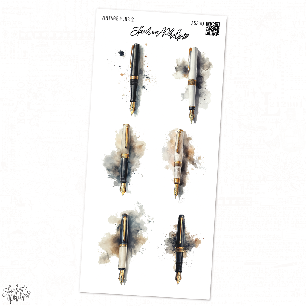 Vintage Pens 2 | Deco Sheet