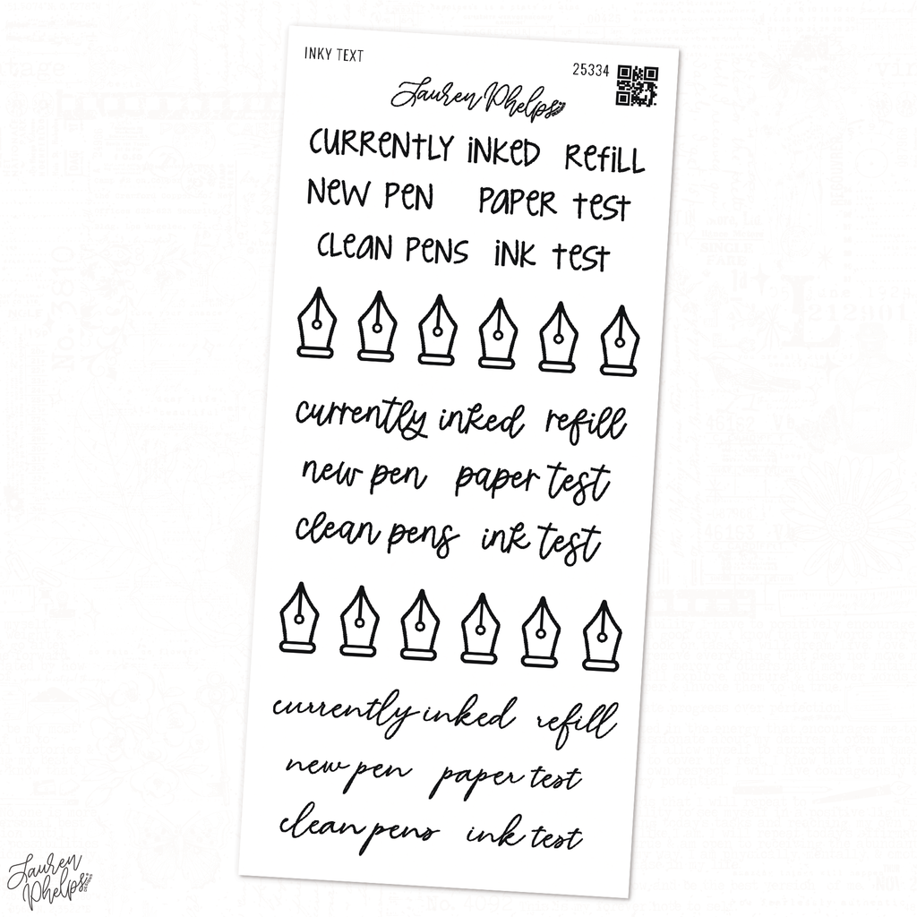 Inky Text | Deco Sheet