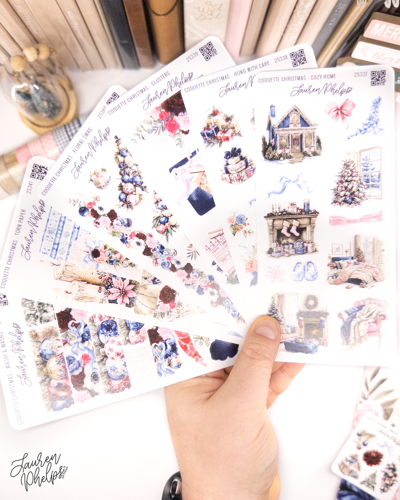Coquette Christmas Sticker Set | 6