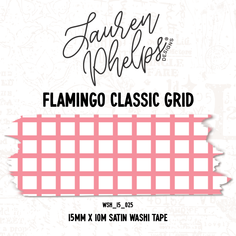 Flamingo Classic Grid 15mm washi
