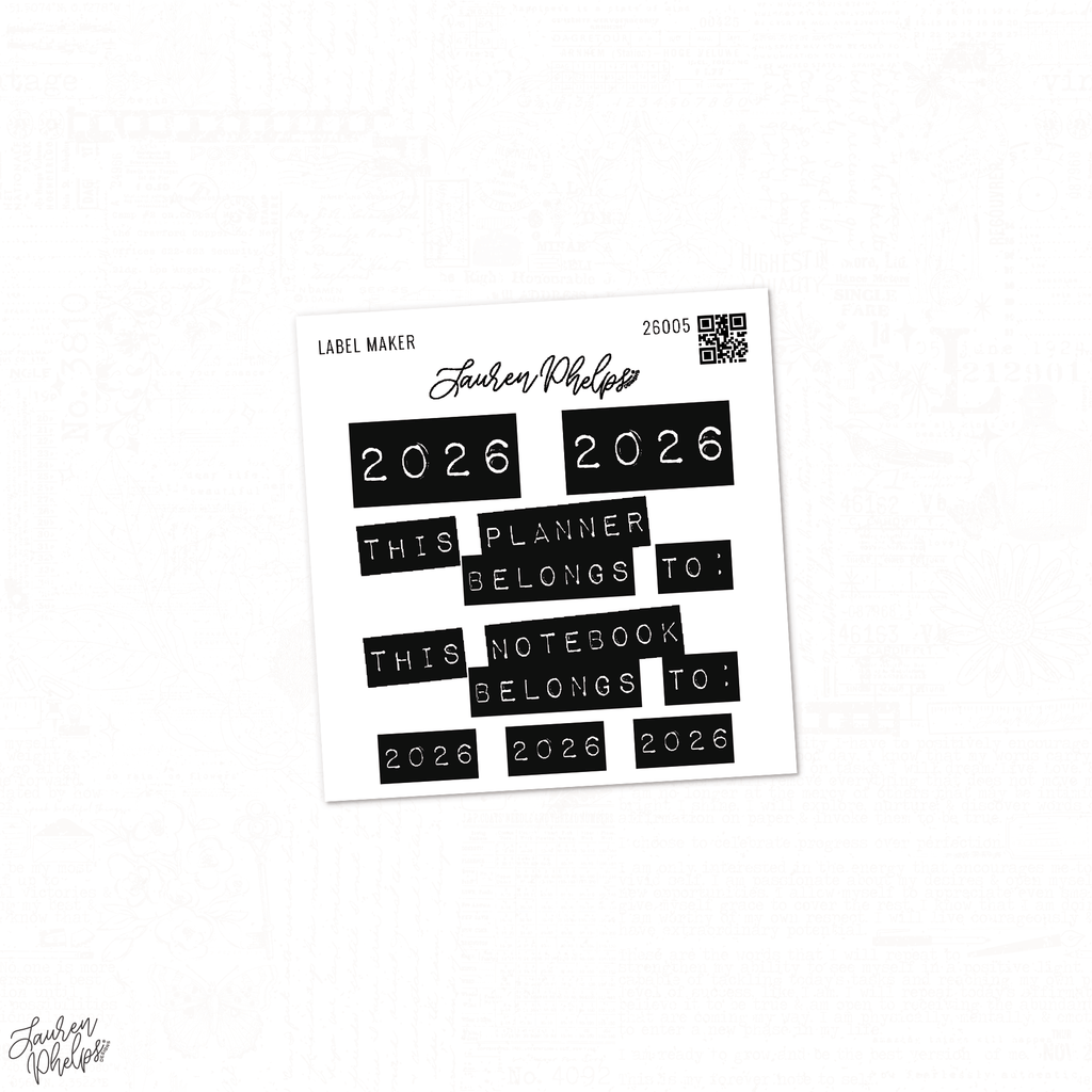 Label Maker 2026 Sticker Sheet