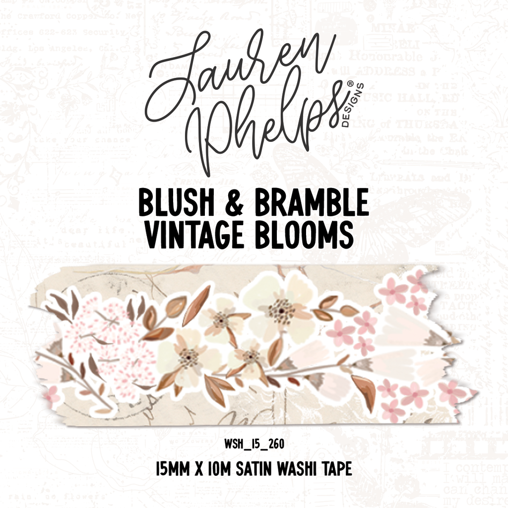 Blush & Bramble Vintage Blooms | 15mm washi