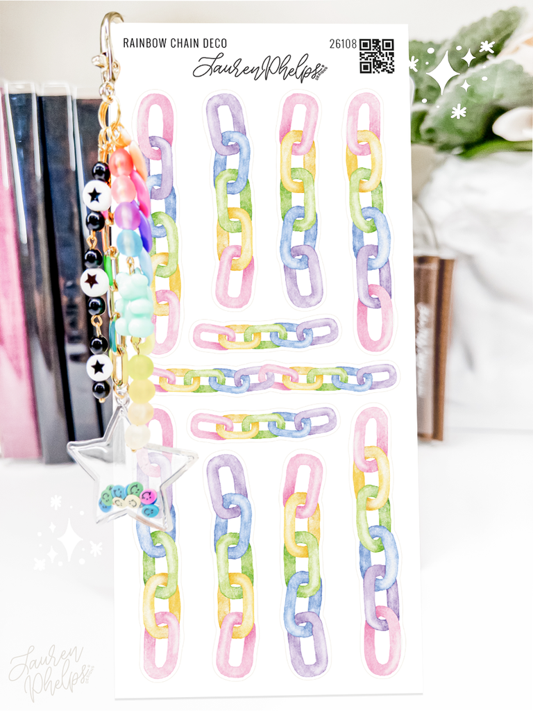 Rainbow Chain Deco Sticker Sheet