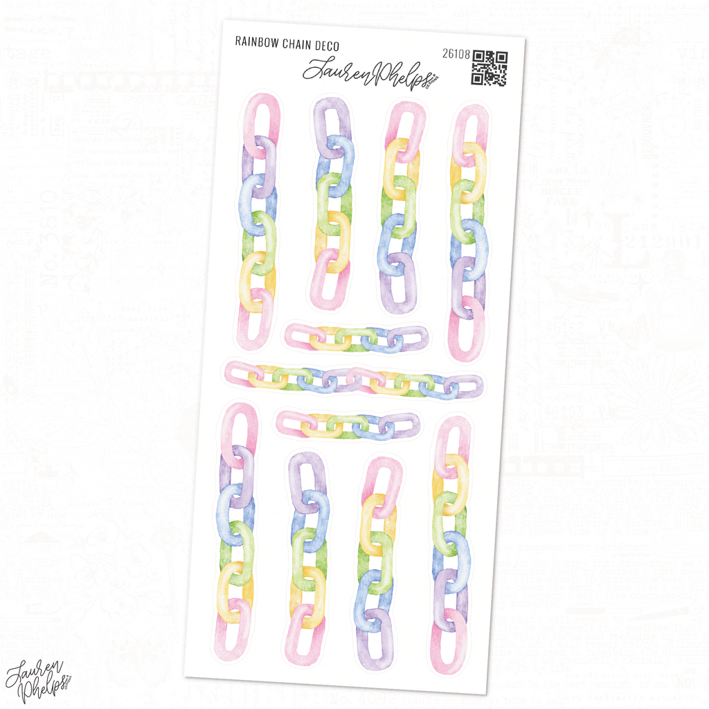 Rainbow Chain Deco Sticker Sheet