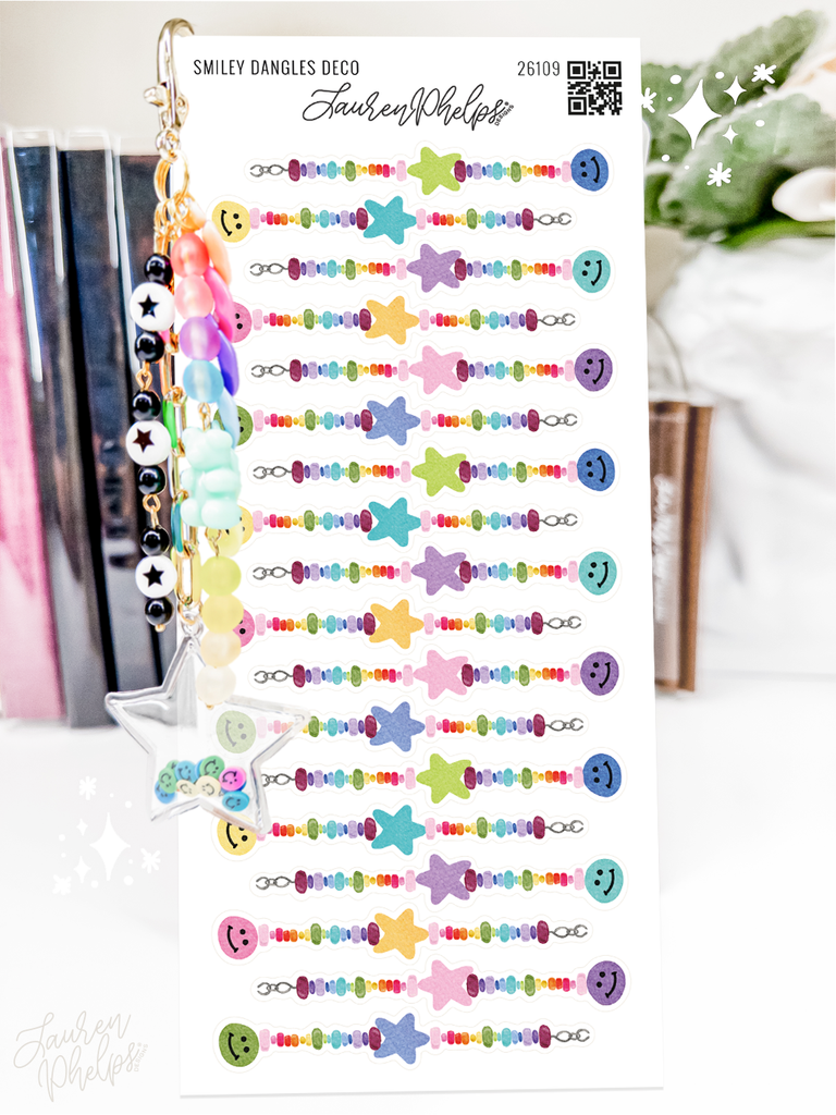 Smiley Dangles Deco Sticker Sheet