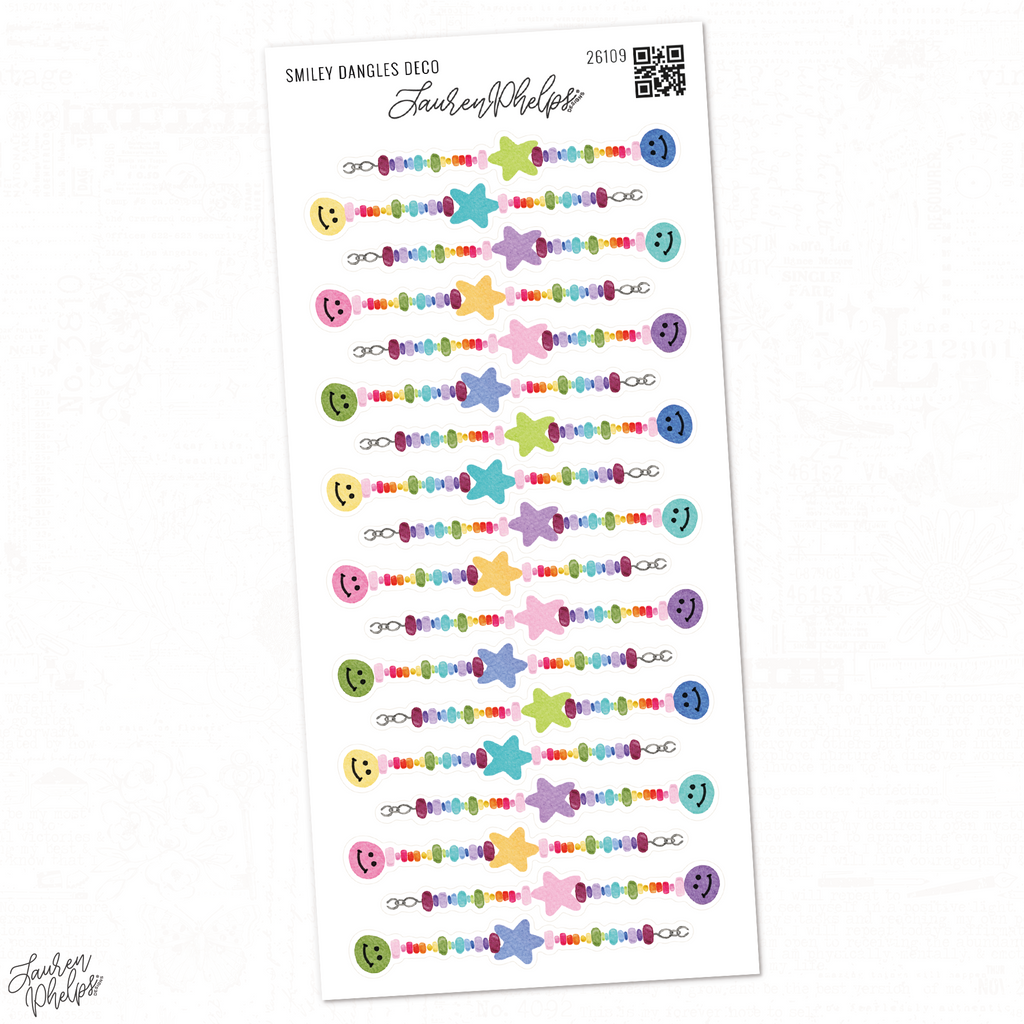 Smiley Dangles Deco Sticker Sheet
