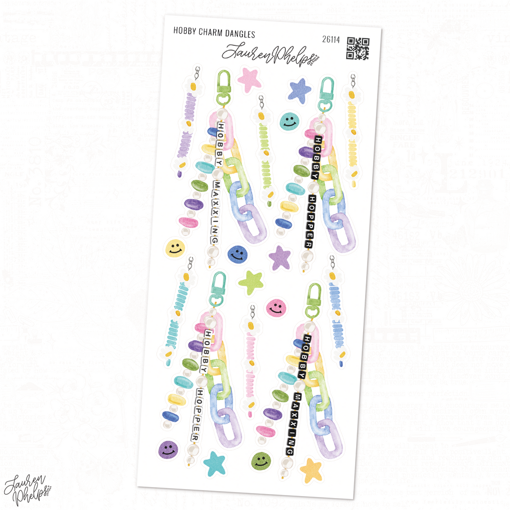 Hobby Charm Dangles Deco Sticker Sheet