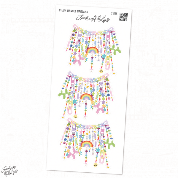 Chain Dangle Garland Deco Sticker Sheet