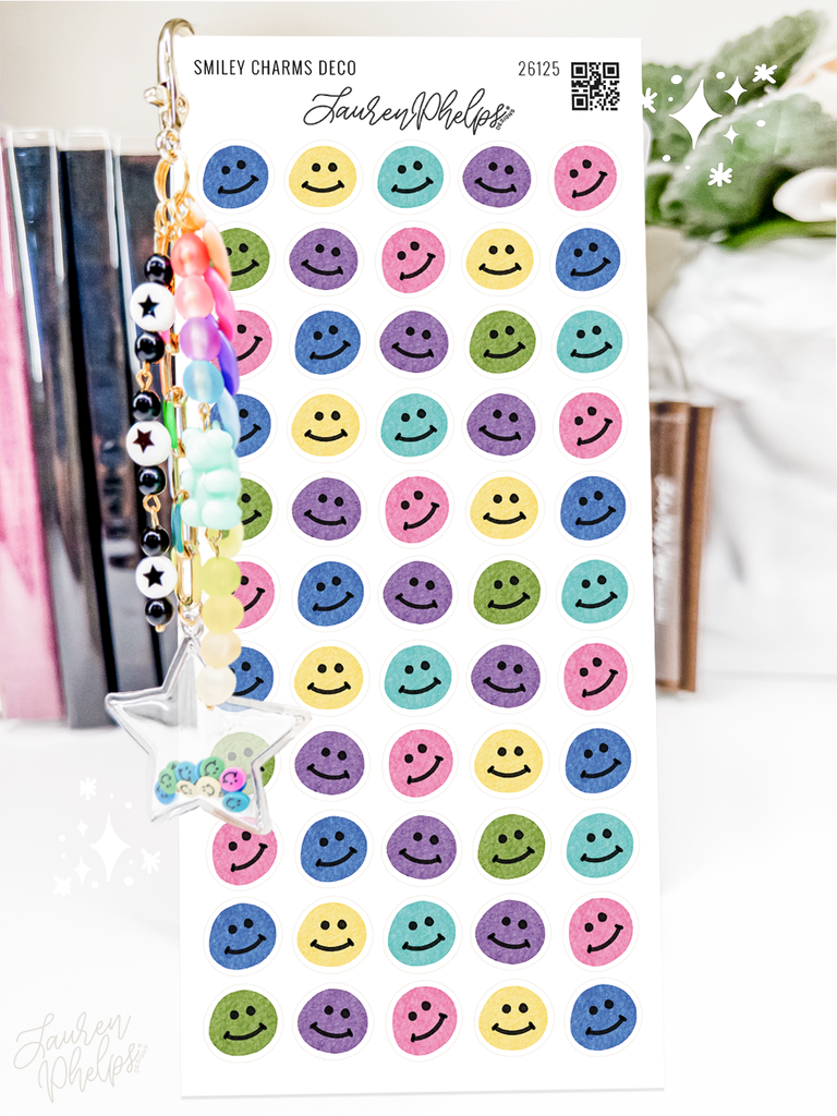 Smiley Charms Deco Sticker Sheet