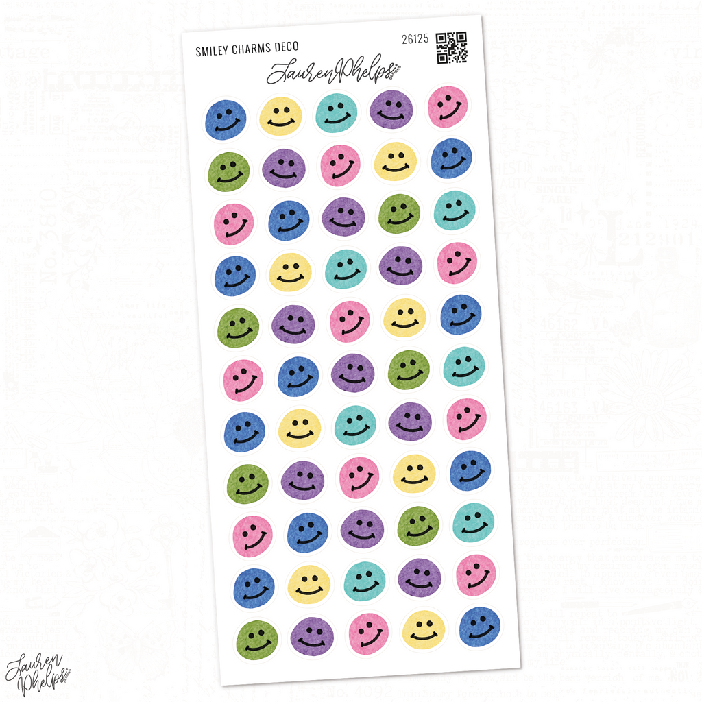 Smiley Charms Deco Sticker Sheet