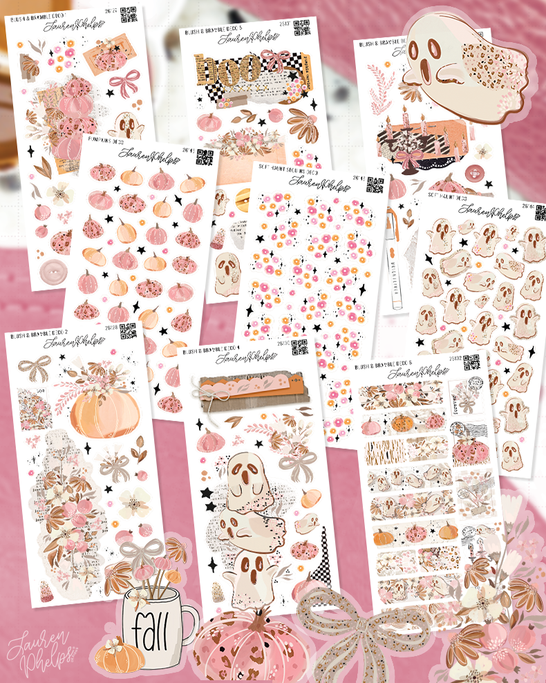 Blush & Bramble Deco Stick Set | 14 pieces