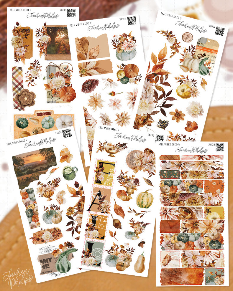 Fall Vibes Sticker Bundle | 6 pieces