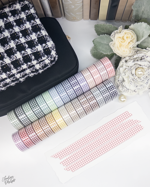 Tea Rose Classic Grid 15mm washi