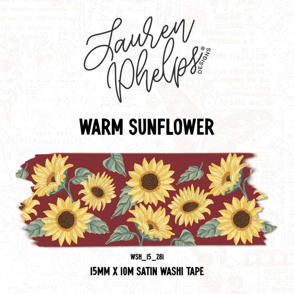 Warm Sunflower | 15mm washi
