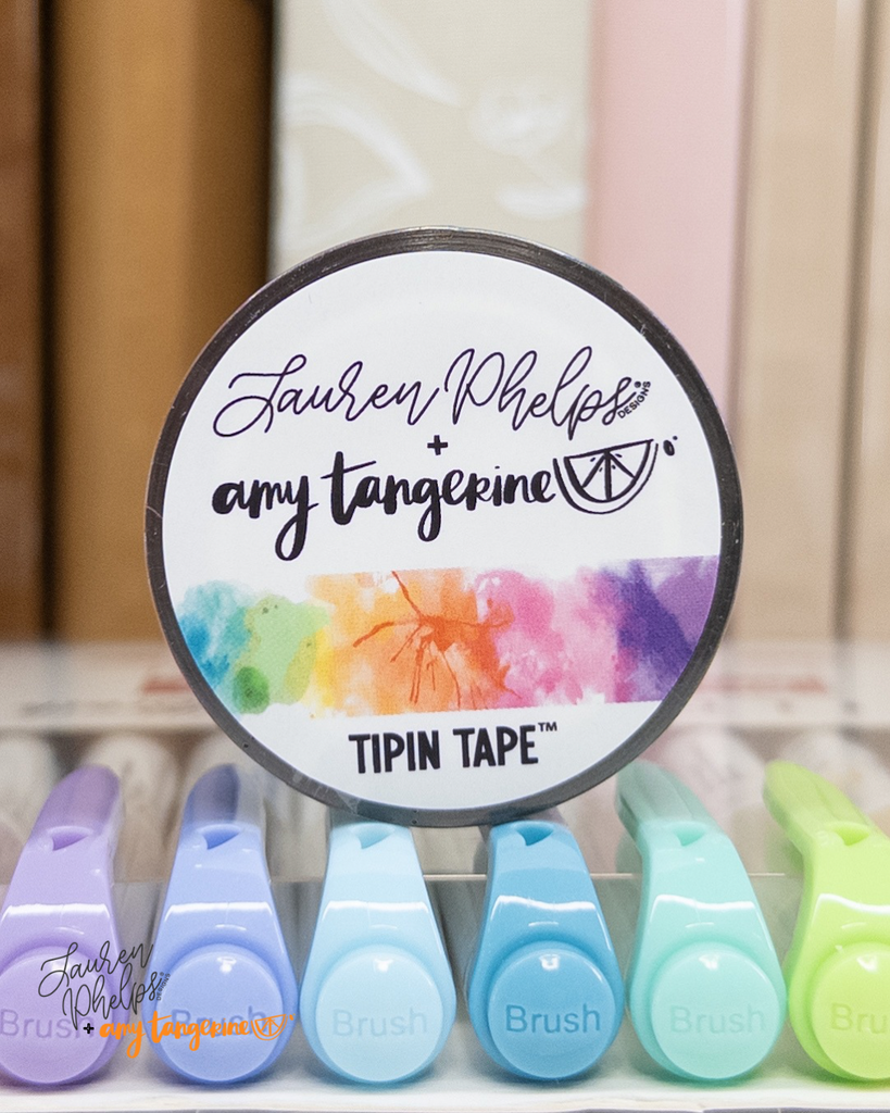 LPD x Amy Tangerine TipIn Tape™ Collaboration | Watercolor Rainbow Matte PET Tape