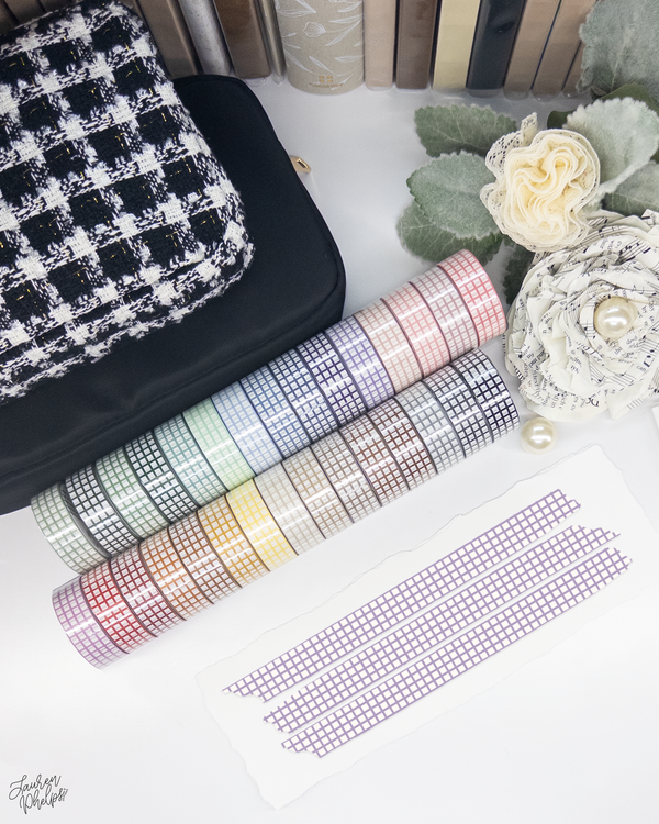 Lavender Classic Grid 15mm washi