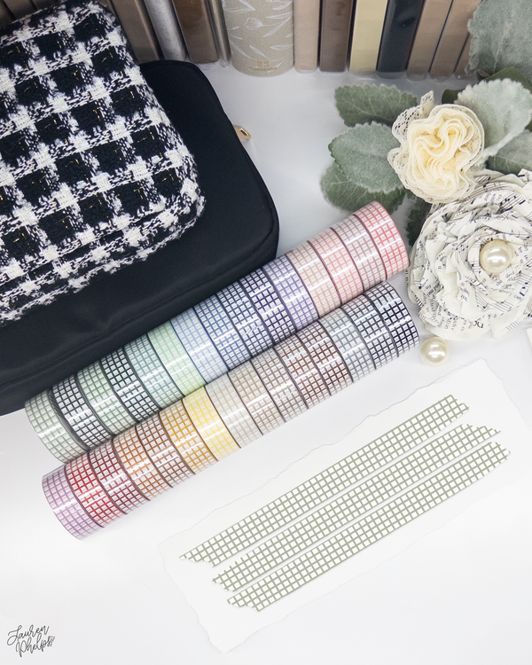 Sage Classic Grid 15mm washi