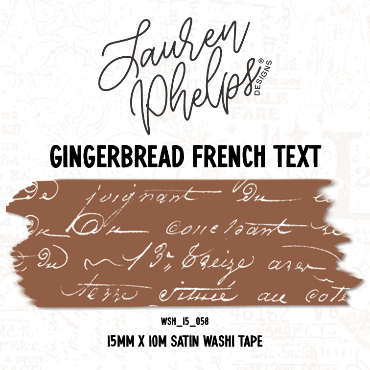 Gingerbread French Text 15mm
