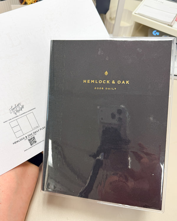 H&O A5+ Daily Duo | Clear Soft Vinyl Notebook Cover | Hemlock & Oak ONLY