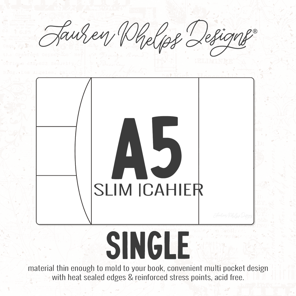 A5 Slim | Clear Soft Vinyl Notebook Cover | 3 sizes