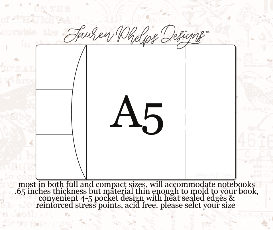 Clear Soft Vinyl Notebook Cover with pockets | Now in 12 *new* sizes