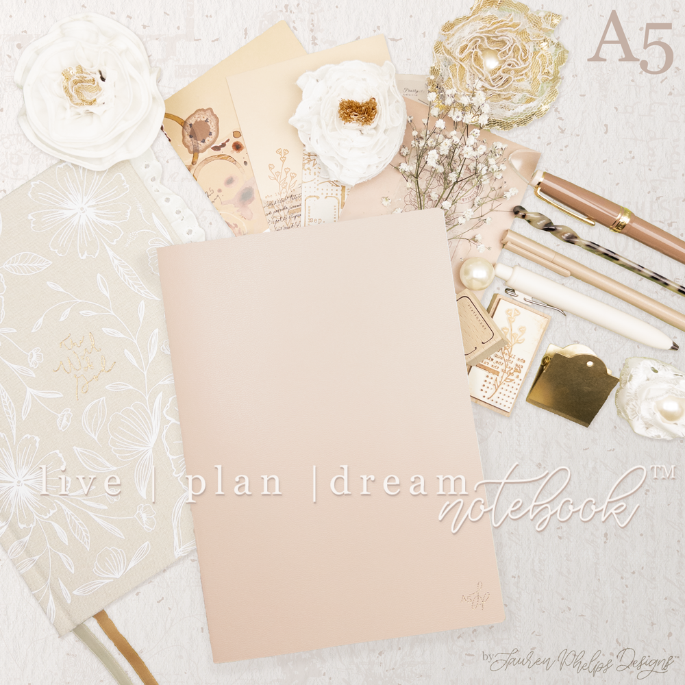 2nd’s 35%off A5 Live | Plan | Dream™ Notebook by Lauren Phelps Designs