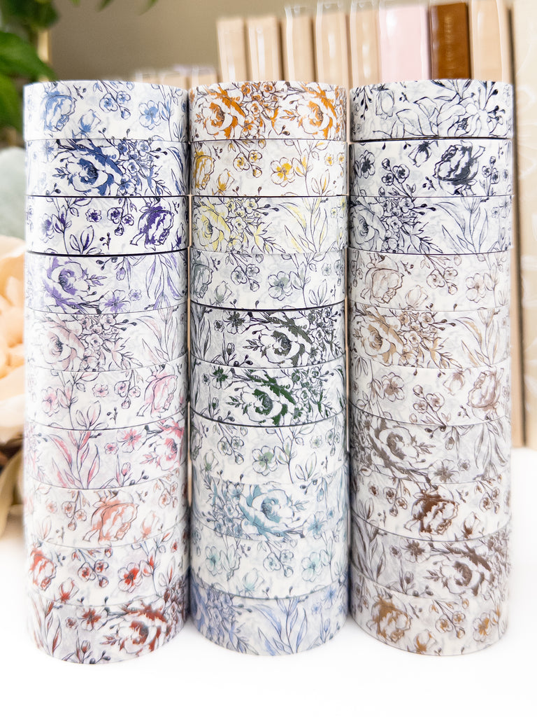 Floral Bloom Washi Bundle | Line Art