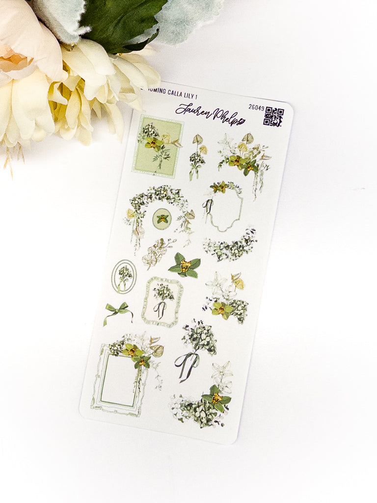 Blooming Collection | Calla Lily Deco Sticker Sheet
