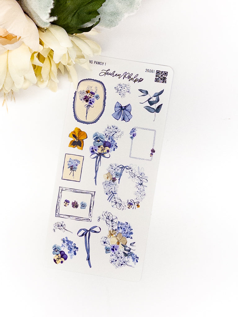 Blooming Collection | Pansey Deco Sticker Sheet