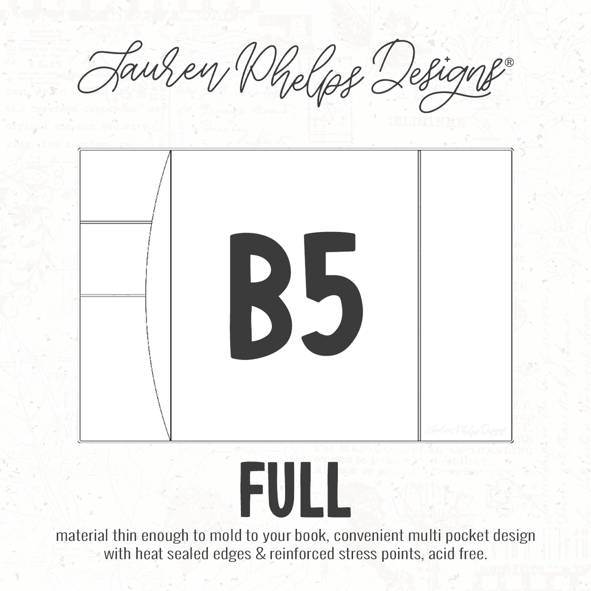 B5 | Clear Soft Vinyl Notebook Cover | 2 sizes – Lauren Phelps Designs